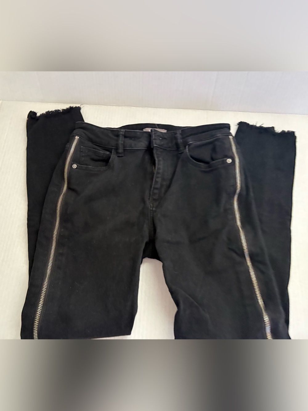 DL1961 Florence Cropped Mid Rise Instasculpt Skinny Black Jeans Side Zipper 26 - Picture 14 of 14